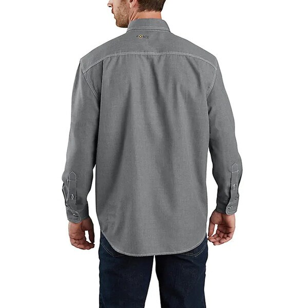FR Carhartt Long-Sleeve Button Front Shirt in Gray